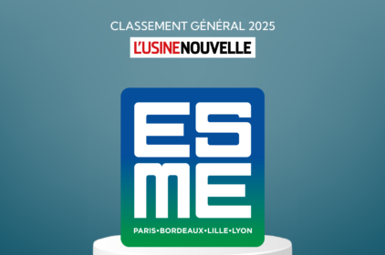 L’ESME dans le top 3 du classement L’Usine Nouvelle 2025 des meilleures écoles d’ingé post bac généralistes !